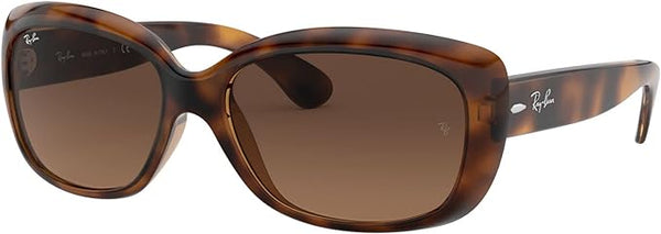 RAY-BAN WOMEN'S JACKIE OHH BUTTERFLY SUNGLASSES, HAVANA/LIGHT BROWN GRADIENT BLACK, RB4101 58