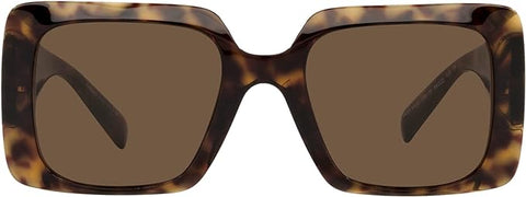 VERSACE WOMAN SUNGLASSES HAVANA FRAME, DARK BROWN LENSES, 54