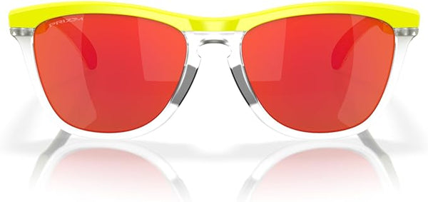 OAKLEY FROGSKINS RANGE ROUND SUNGLASSES, INNER SPARK OLYMPIC TENNIS BALL YELLOW/PRIZM RUBY, OO9284 55