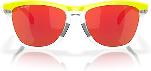 OAKLEY FROGSKINS RANGE ROUND SUNGLASSES, INNER SPARK OLYMPIC TENNIS BALL YELLOW/PRIZM RUBY, OO9284 55