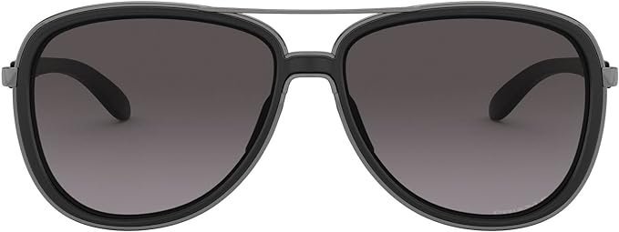 OAKLEY WOMEN'S SPLIT TIME AVIATOR SUNGLASSES, VELVET BLACK/PRIZM GREY GRADIENT, OO4129 58