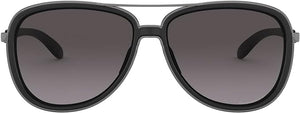 OAKLEY WOMEN'S SPLIT TIME AVIATOR SUNGLASSES, VELVET BLACK/PRIZM GREY GRADIENT, OO4129 58