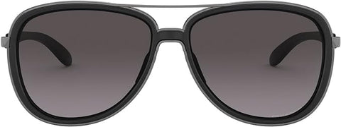 OAKLEY WOMEN'S SPLIT TIME AVIATOR SUNGLASSES, VELVET BLACK/PRIZM GREY GRADIENT, OO4129 58