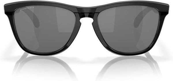 OAKLEY FROGSKINS RANGE LOW BRIDGE FIT ROUND SUNGLASSES, MATTE BLACK/BLACK INK/PRIZM BLACK, OO9284A  55