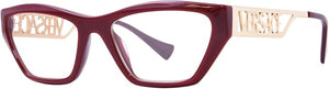 VERSACE EYEGLASSES VE 3327 U 5381 BORDEAUX, 55