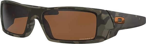 OAKLEY MEN'S GASCAN RECTANGULAR SUNGLASSES, MATTE OLIVE CAMO/PRIZM TUNGSTEN POLARIZED, OO9014 60