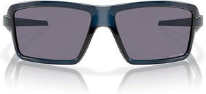 OAKLEY MEN'S CABLES RECTANGULAR SUNGLASSES, TRANSPARENT POSEIDON/PRIZM GREY, OO9129 63