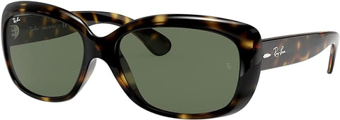 RAY-BAN WOMEN'S JACKIE OHH BUTTERFLY SUNGLASSES, LIGHT HAVANA/DARK GREEN, RB4101 58