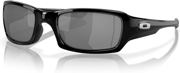 OAKLEY MEN'S  FIVES SQUARED RECTANGULAR SUNGLASSES, POLISHED BLACK/BLACK IRIDIUM POLARIZED, OO9238 54