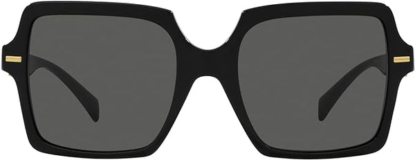 VERSACE WOMAN SUNGLASSES BLACK FRAME, DARK GREY LENSES, 55