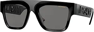 VERSACE VE4430U GB1 81 BLACK DARK GREY POLARIZED MEN'S 53 SUNGLASSES