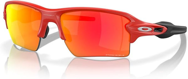 OAKLEY MEN'S FLAK 2.0 XL RECTANGULAR SUNGLASSES, MATTE REDLINE/PRIZM RUBY, OO9188 59