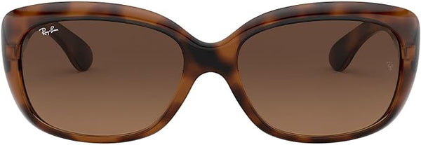 RAY-BAN WOMEN'S JACKIE OHH BUTTERFLY SUNGLASSES, HAVANA/LIGHT BROWN GRADIENT BLACK, RB4101 58