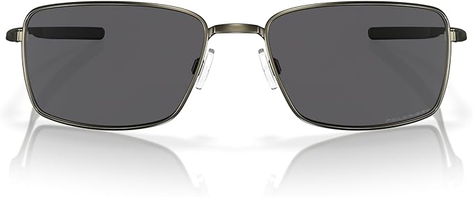 OAKLEY MEN'S SQUARE WIRE RECTANGULAR SUNGLASSES, CARBON/GREY POLARIZED, OO4075 60