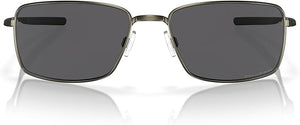 OAKLEY MEN'S SQUARE WIRE RECTANGULAR SUNGLASSES, CARBON/GREY POLARIZED, OO4075 60