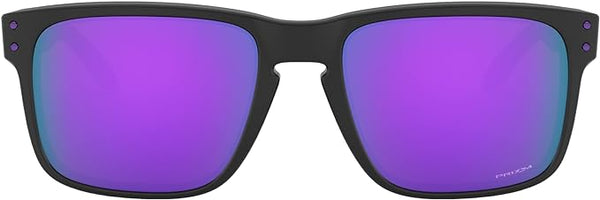 OAKLEY MEN'S HOLBROOK SQUARE SUNGLASSES, MATTE BLACK/PRIZM VIOLET, OO9102 55