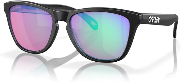 OAKLEY FROGSKINS LOW BRIDGE FIT SQUARE SUNGLASSES, MATTE BLACK/PRIZM GOLF, 0OO9245 54