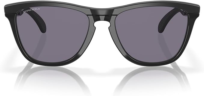 OAKLEY FROGSKINS RANGE LOW BRIDGE FIT ROUND SUNGLASSES, MATTE BLACK/PRIZM GREY, 0OO9284 55