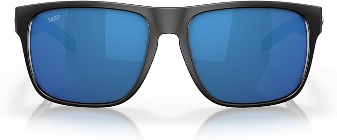 COSTA DEL MAR MAN SUNGLASSES, MATTE BLACK FRAME - BLUE MIRROR LENSES - 59