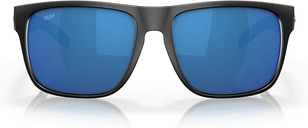 COSTA DEL MAR MAN SUNGLASSES, MATTE BLACK FRAME - BLUE MIRROR LENSES - 59