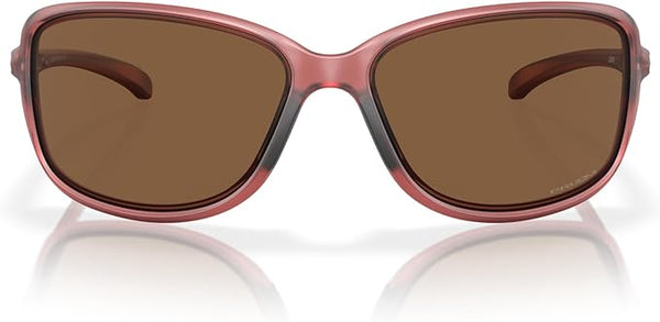 OAKLEY WOMEN'S COHORT RECTANGULAR SUNGLASSES, MATTE TRANSPARENT BERRY/PRIZM BRONZE, OO9301 61