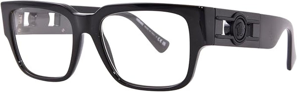 VERSACE ICONIC VE 3347 GB1 BLACK PLASTIC CAT-EYE EYEGLASSES 52