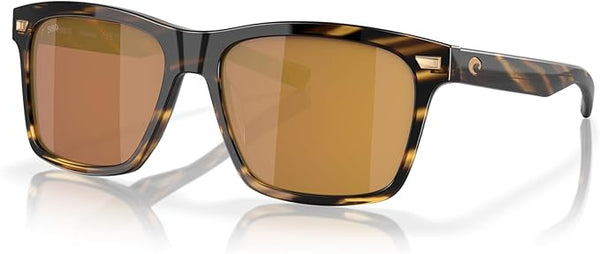 COSTA DEL MAR ARANSAS SUNGLASSES, TORTOISE/GOLD MIRRORED 580G, 58