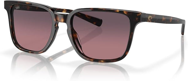 COSTA DEL MAR KAILANO SUNGLASSES, TORTOISE/ROSE GRADIENT 580G, 53