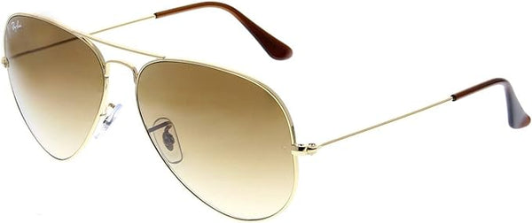 RAY-BAN CLASSIC AVIATOR SUNGLASSES, GOLD/CLEAR GRADIENT BROWN, RB3025 55