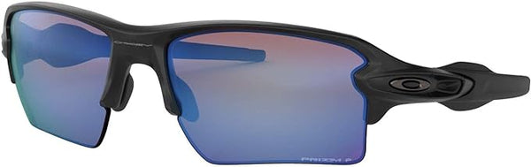 OAKLEY MEN'S FLAK 2.0 XL RECTANGULAR SUNGLASSES, MATTE BLACK/PRIZM DEEP WATER POLARIZED, OO9188 59