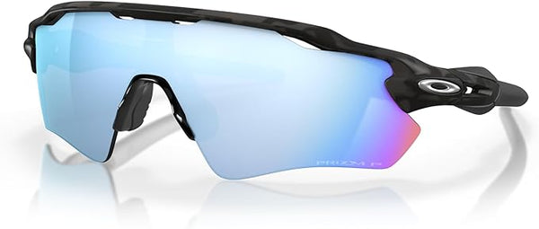 OAKLEY MEN'S  RADAR EV PATH RECTANGULAR SUNGLASSES, MATTE BLACK CAMO/PRIZM DEEP WATER POLARIZED, OO9208 38