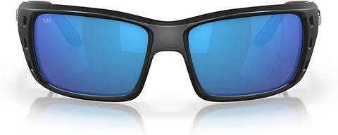 COSTA DEL MAR MAN SUNGLASSES MATTE BLACK FRAME - BLUE MIRROR LENSES - 63