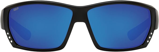 COSTA DEL MAR TUNA ALLEY READERS MAN SUNGLASSES ,MATTE BLACK/BLUE MIRROR, 62