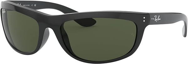 RAY-BAN BALORAMA RECTANGULAR SUNGLASSES, BLACK/G-15 GREEN, RB4089 62