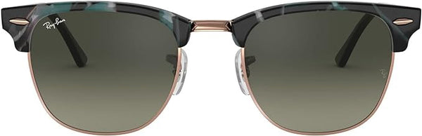 RAY-BAN CLUBMASTER SQUARE SUNGLASSES, SPOTTED GREY/GREEN/LIGHT GREY GRADIENT DARK GREY, RB3016 49