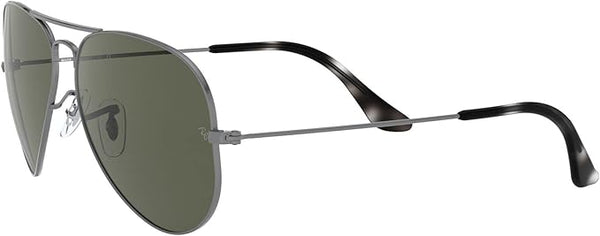 RAY-BAN AVIATOR CLASSIC Matte Grey/G-15 Green, 62-WF