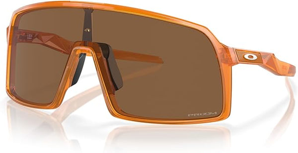 OAKLEY MEN'S SUTRO LOW BRIDGE FIT RECTANGULAR SUNGLASSES, TRANSPARENT GINGER/PRIZM BRONZE, OO9406A 37