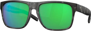 COSTA DEL MAR MENS SPEARO XL FISHING AND WATERSPORTS SQUARE SUNGLASSES, TIGER SHARK/GREEN MIRRORED POLARIZED-580P, 59