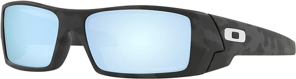 OAKLEY MEN'S GASCAN RECTANGULAR SUNGLASSES, MATTE BLACK CAMO/PRIZM DEEP WATER POLARIZED, OO9014 60