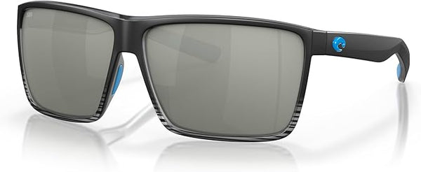 COSTA DEL MAR MAN SUNGLASSES MATTE SMOKE CRYSTAL FADE FRAME, GRAY SILVER MIRROR LENSES, 63