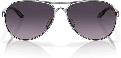 OAKLEY WOMEN'S FEEDBACK AVIATOR SUNGLASSES, POLISHED CHROME/PRIZM GREY GRADIENT, OO4079 59