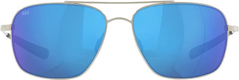 COSTA DEL MAR MAN SUNGLASSES PALLADIUM FRAME, BLUE MIRROR LENSES, 59