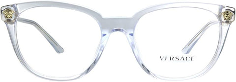 VERSACE VE 3242A 148 TRANSPARENT PLASTIC ROUND EYEGLASSES 54