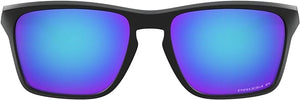 OAKLEY MEN'S SYLAS RECTANGULAR SUNGLASSES, MATTE BLACK/PRIZM SAPPHIRE IRIDIUM POLARIZED, OO9448 57