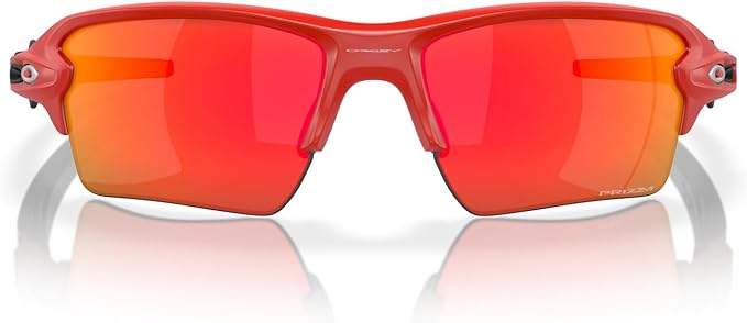 OAKLEY MEN'S FLAK 2.0 XL RECTANGULAR SUNGLASSES, MATTE REDLINE/PRIZM RUBY, OO9188 59