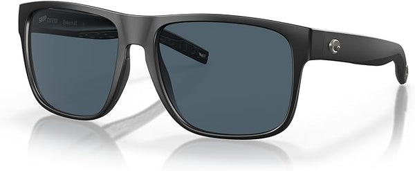 COSTA DEL MAR MAN SUNGLASSES MATTE BLACK FRAME, GRAY LENSES, 59