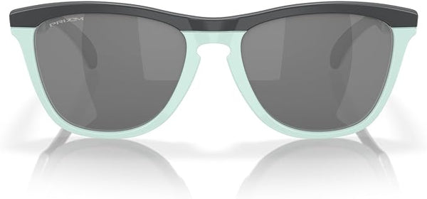 OAKLEY FROGSKINS RANGE LOW BRIDGE FIT ROUND SUNGLASSES, MATTE CARBON/BLUE MILKSHAKE/PRIZM BLACK, OO9284A  55