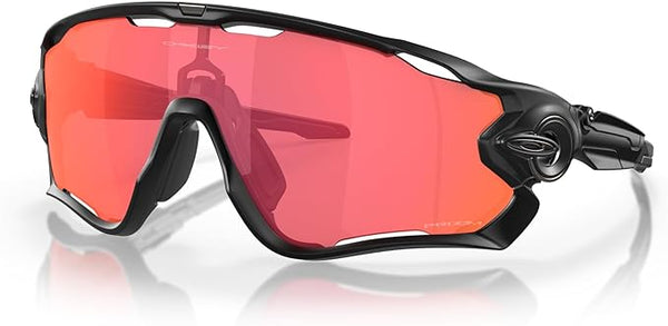 OAKLEY MEN'S JAWBREAKER RECTANGULAR SUNGLASSES, MATTE BLACK/PRIZM TRAIL TORCH, OO9290 31