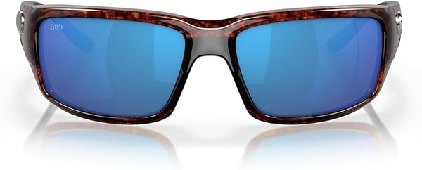 COSTA DEL MAR MAN SUNGLASSES TORTOISE FRAME - BLUE MIRROR LENSES - 59