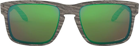 OAKLEY MEN'S HOLBROOK SQUARE SUNGLASSES, WOODGRAIN/PRIZM SHALLOW WATER POLARIZED, OO9102 55